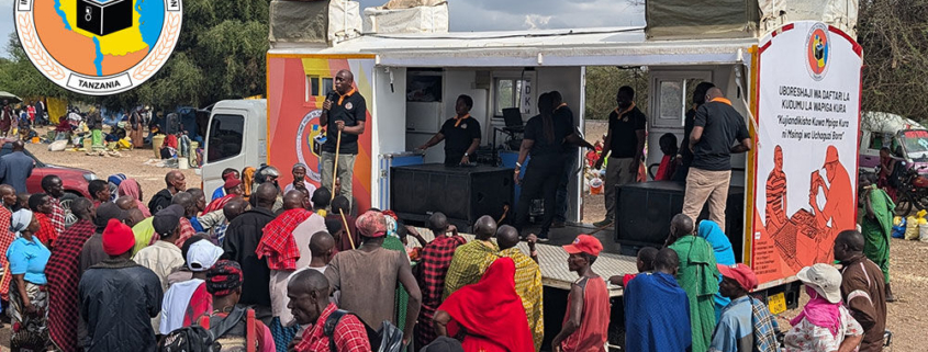 An officer of the Independent National Electoral Commission providing voter education in the Arusha Region.